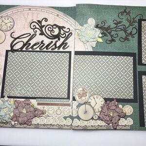 Cherish Floral Scrapbook 2 Pages
